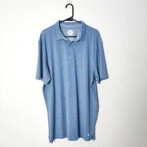 Toes on the Nose Lido Performance Tech Golf Surf Polo XXL Sky Blue UPF 50